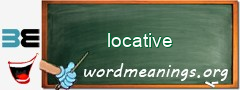 WordMeaning blackboard for locative